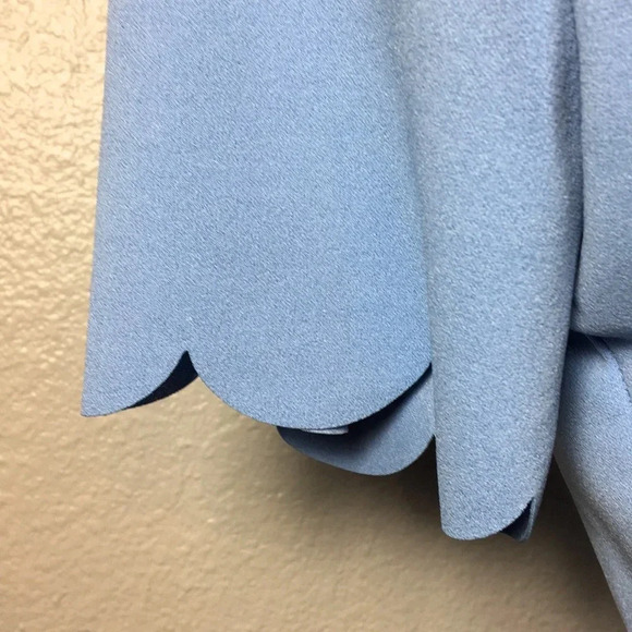 NEW*PinkBlush Blue Solid‎ Scalloped Hem Top - Picture 9 of 15